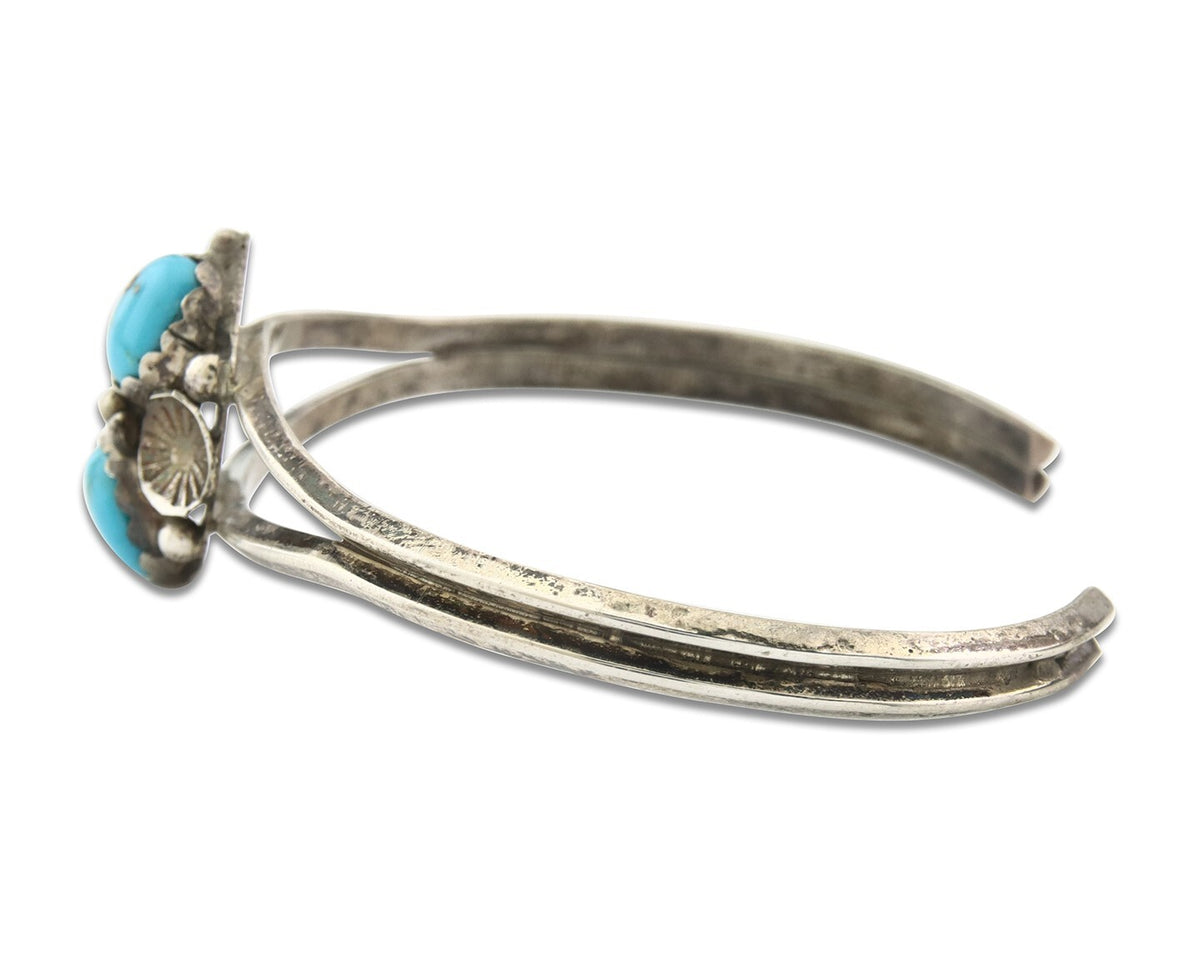 Vintage Navajo Bracelet 925 Silver Turquoise Handmade Authentic Native Artist