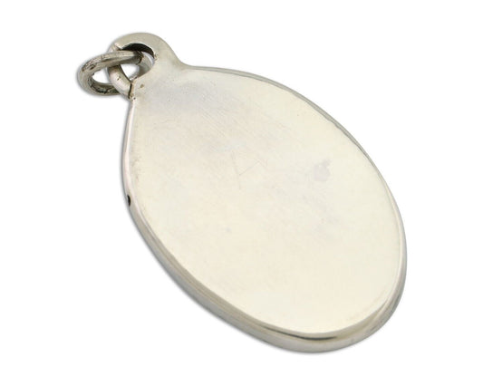 Navajo Pendant 925 Silver Natural Turquoise Native American Artist C.90's