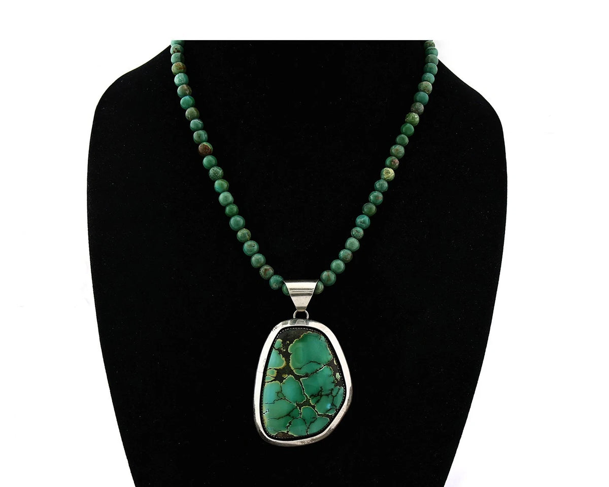 Navajo Squash Necklace Sterling Silver Heavy Hand Stamped Signed James Linkin