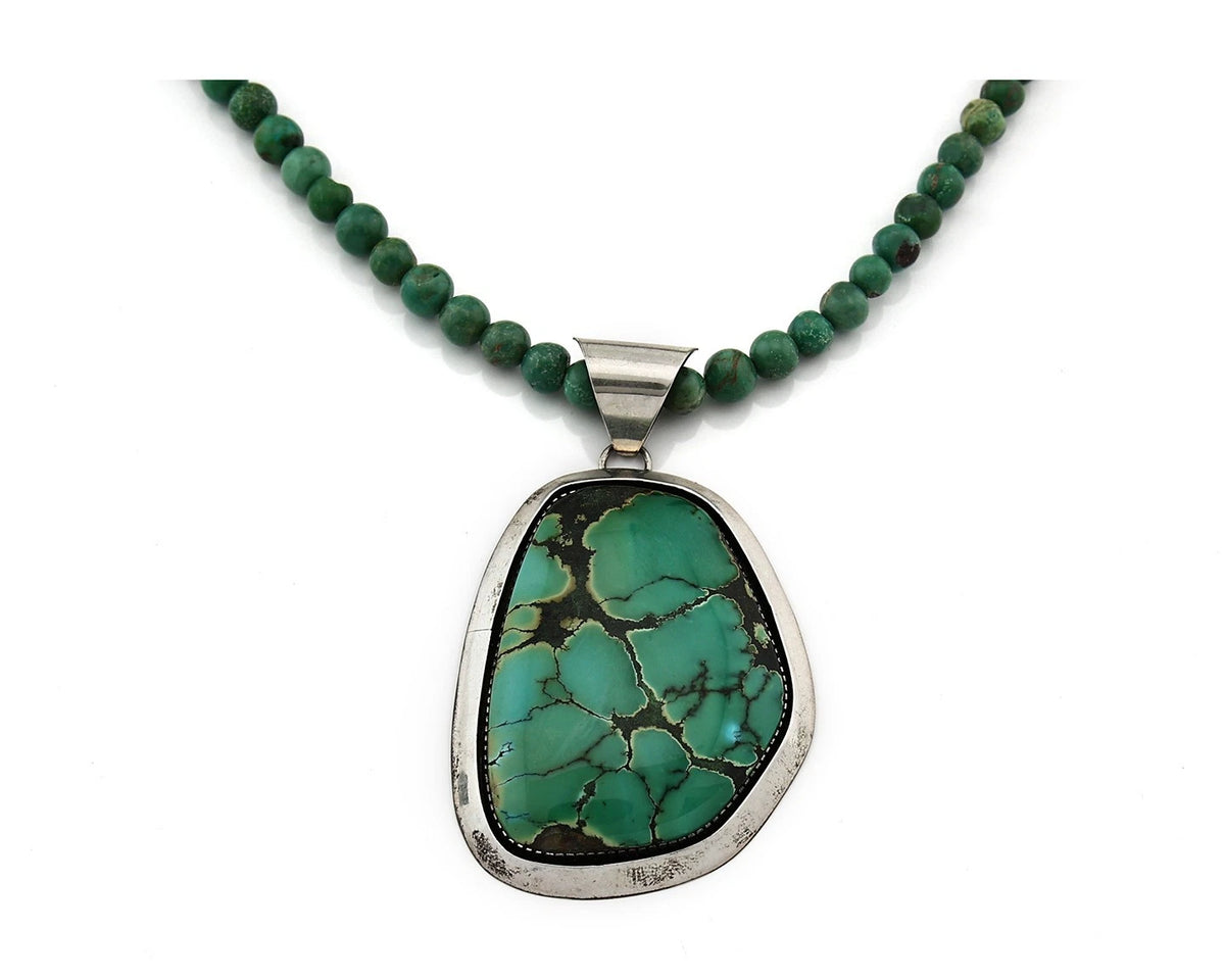 Navajo Squash Necklace Sterling Silver Heavy Hand Stamped Signed James Linkin