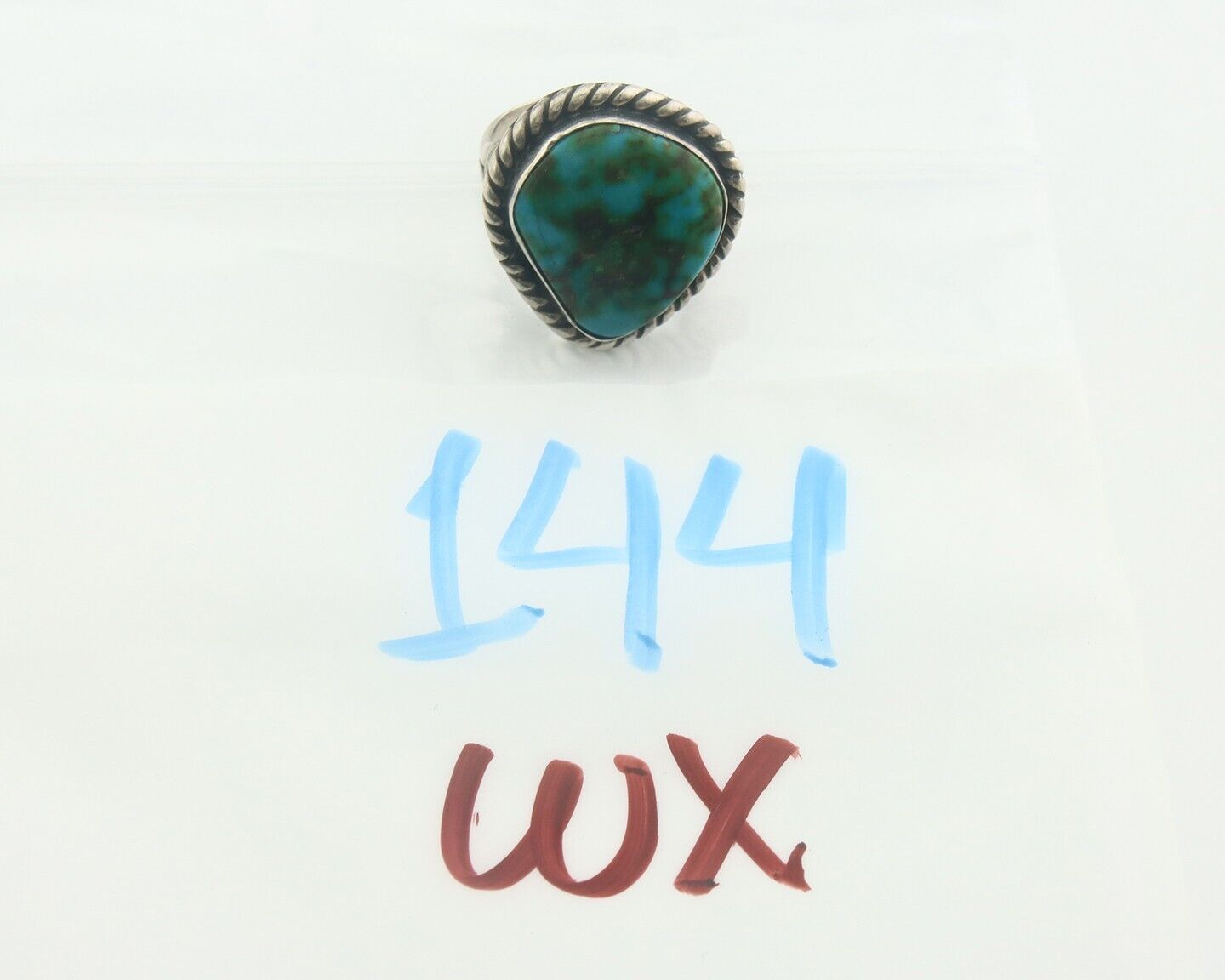 Navajo Ring 925 Sterling Royston Turquoise Artist Signed Sunset C.80's