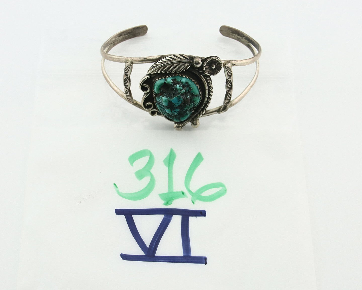 Vintage Navajo Bracelet 925 Silver Turquoise Tradition Handmade Signed Alvin Joe