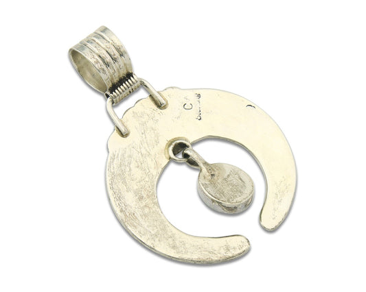 Navajo Sterling Silver Necklace Pendant Handmade Authentic Vintage Signed C