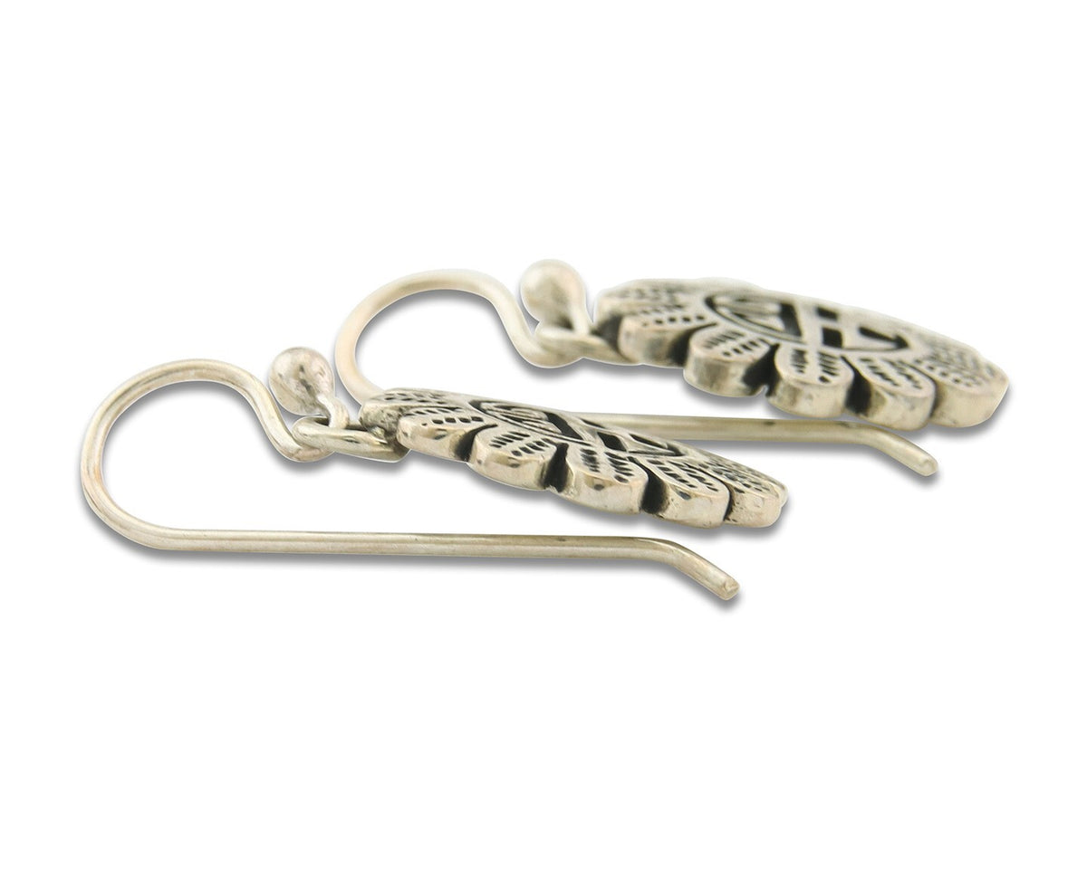 Navajo Tiwa Sun Earrings Sterling Silver Dangle Vintage Authentic