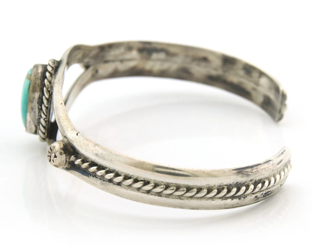 Navajo Cuff Bracelet Sterling Silver Natural Turquoise Native Vintage