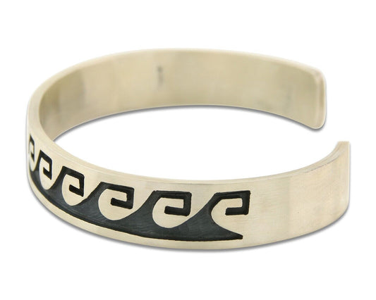 Hopi Bracelet 925 Silver Handmade Signed Darren Seweyestewa C.80's