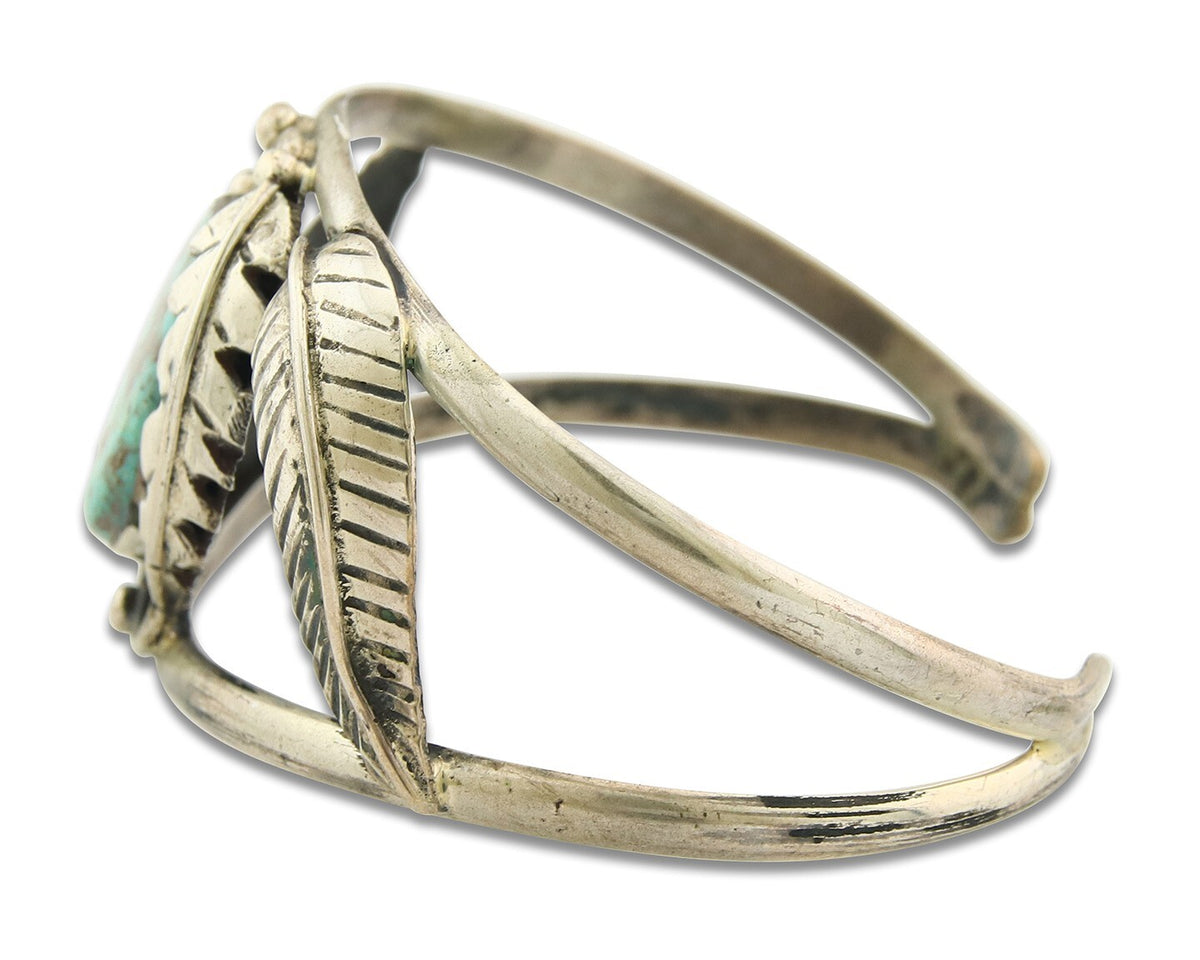 Vintage Navajo Bracelet 925 Silver Turquoise Traditional Handmade Authentic