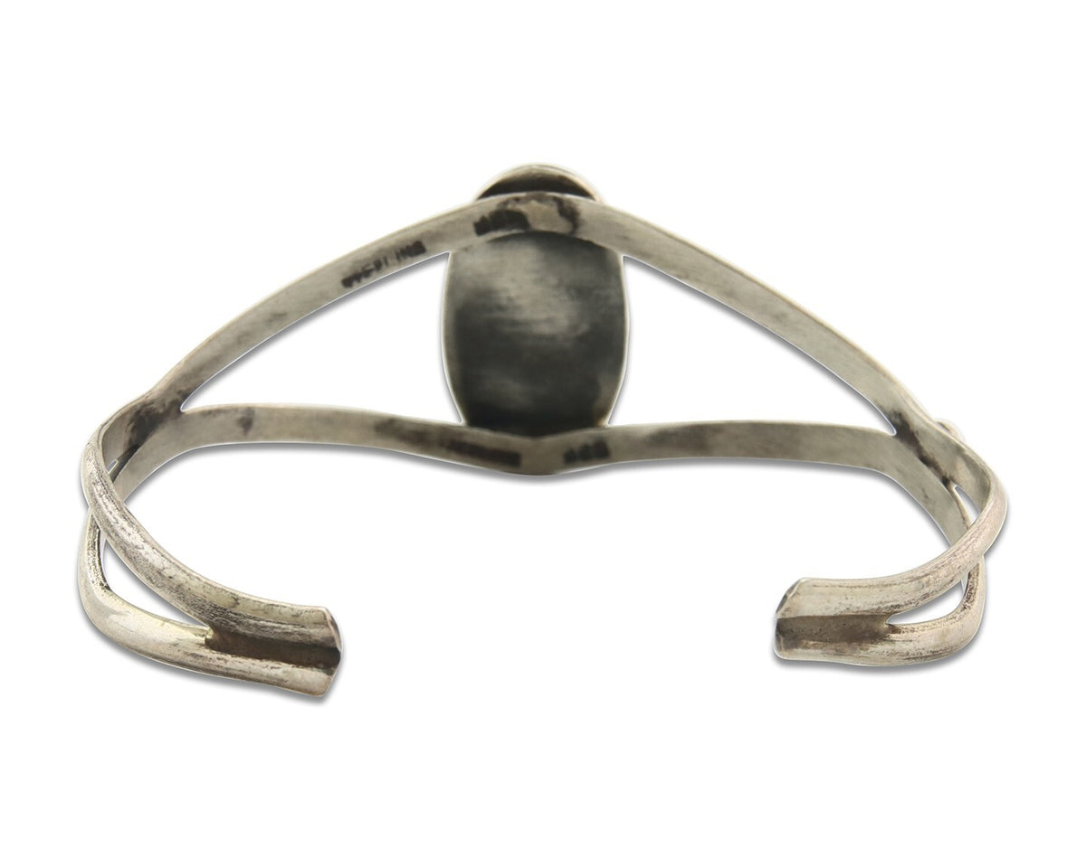 Vintage Navajo Bracelet 925 Silver Blue Turquoise Handmade