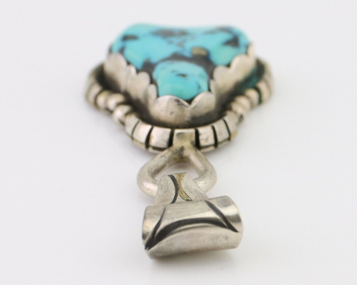 Navajo Necklace Pendant 925 Silver Turquoise Artist Tony Guerro C.80's