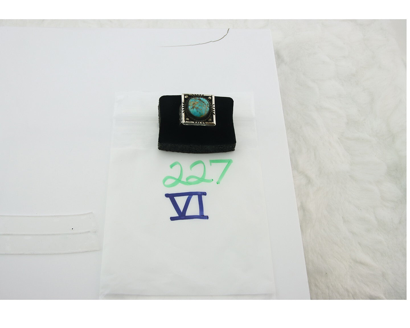 Traditional Navajo Ring Sterling Silver Authentic Turquoise Handmade Size 11