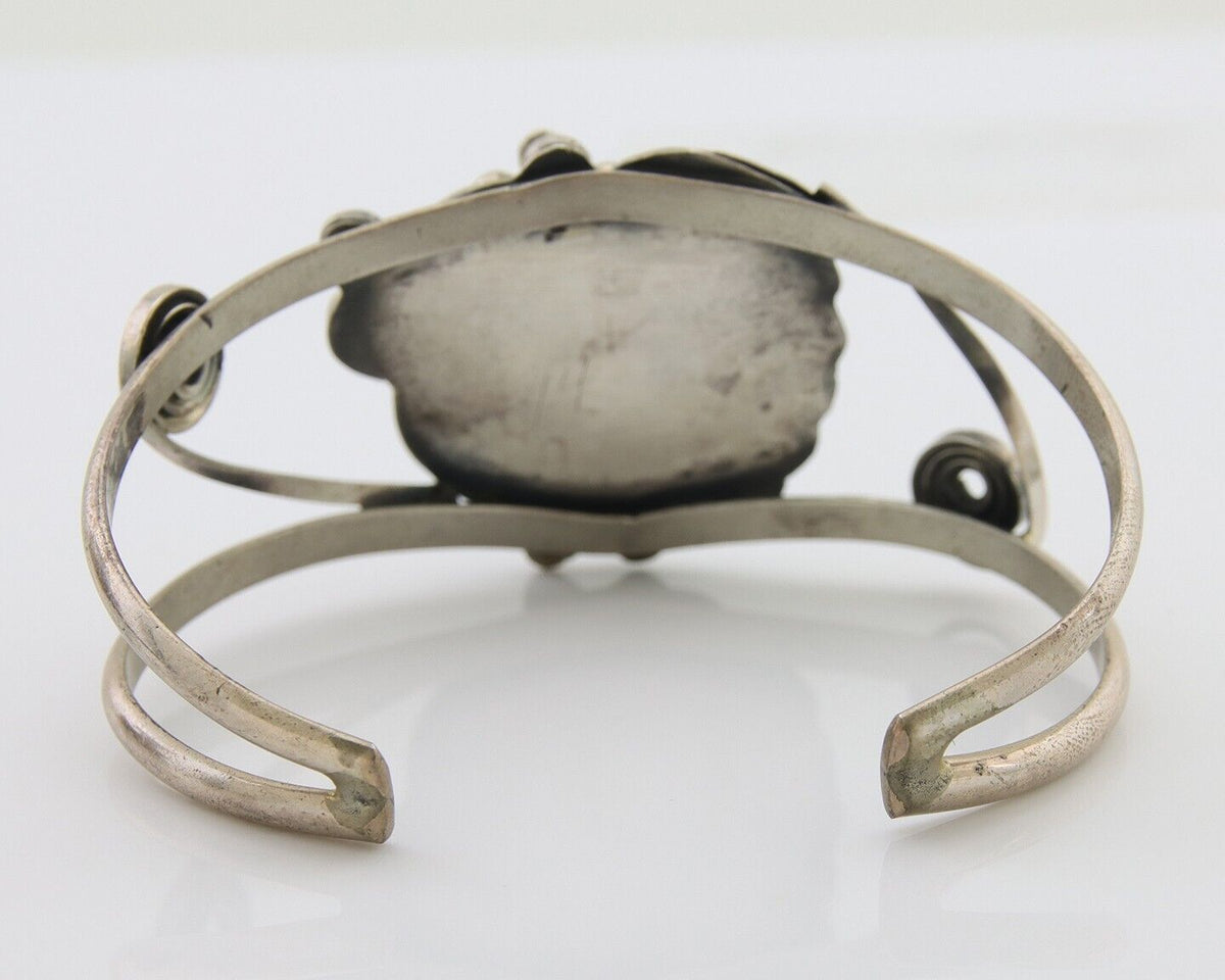Navajo Bracelet 925 Silver Blue Turquoise Native American Artist C.80's