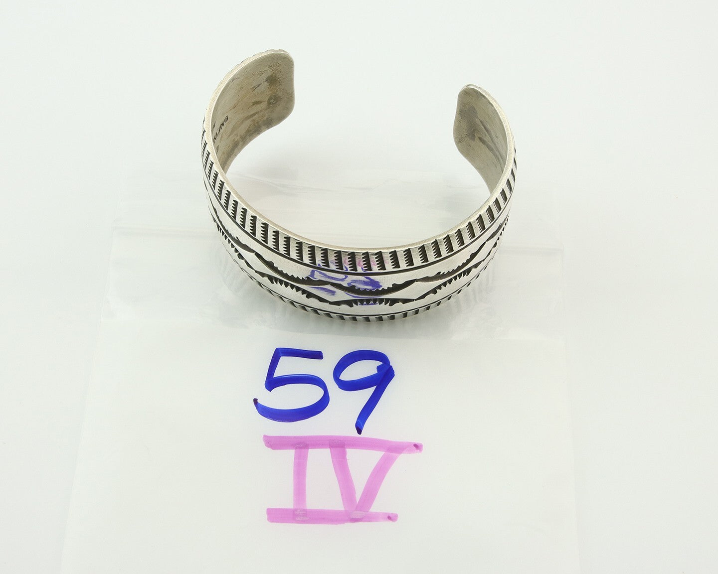 Navajo Bracelet 925 Silver Handmade Cuff 30mm Wide Artist Signed Emerson C.80's