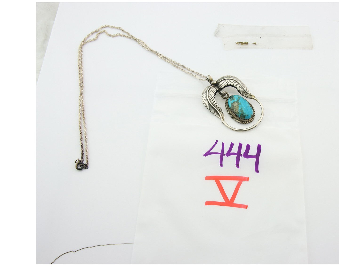 Navajo Sterling Silver Necklace Turquoise Authentic Vintage Signed