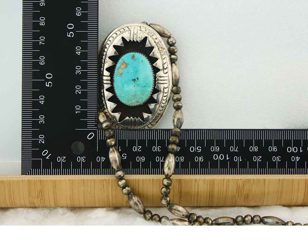 Navajo Sterling Silver Necklace Pendant Handmade Authentic Vintage C.80's