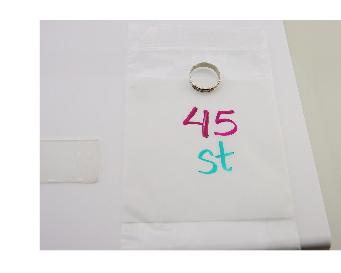 Navajo Handmade Ring 925 Silver & Gold Artist Signed E C.80's