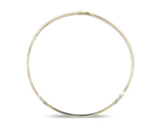 Navajo Bangle Bracelet 925 Silver Hand Stamped Twist Native American Artist C80s