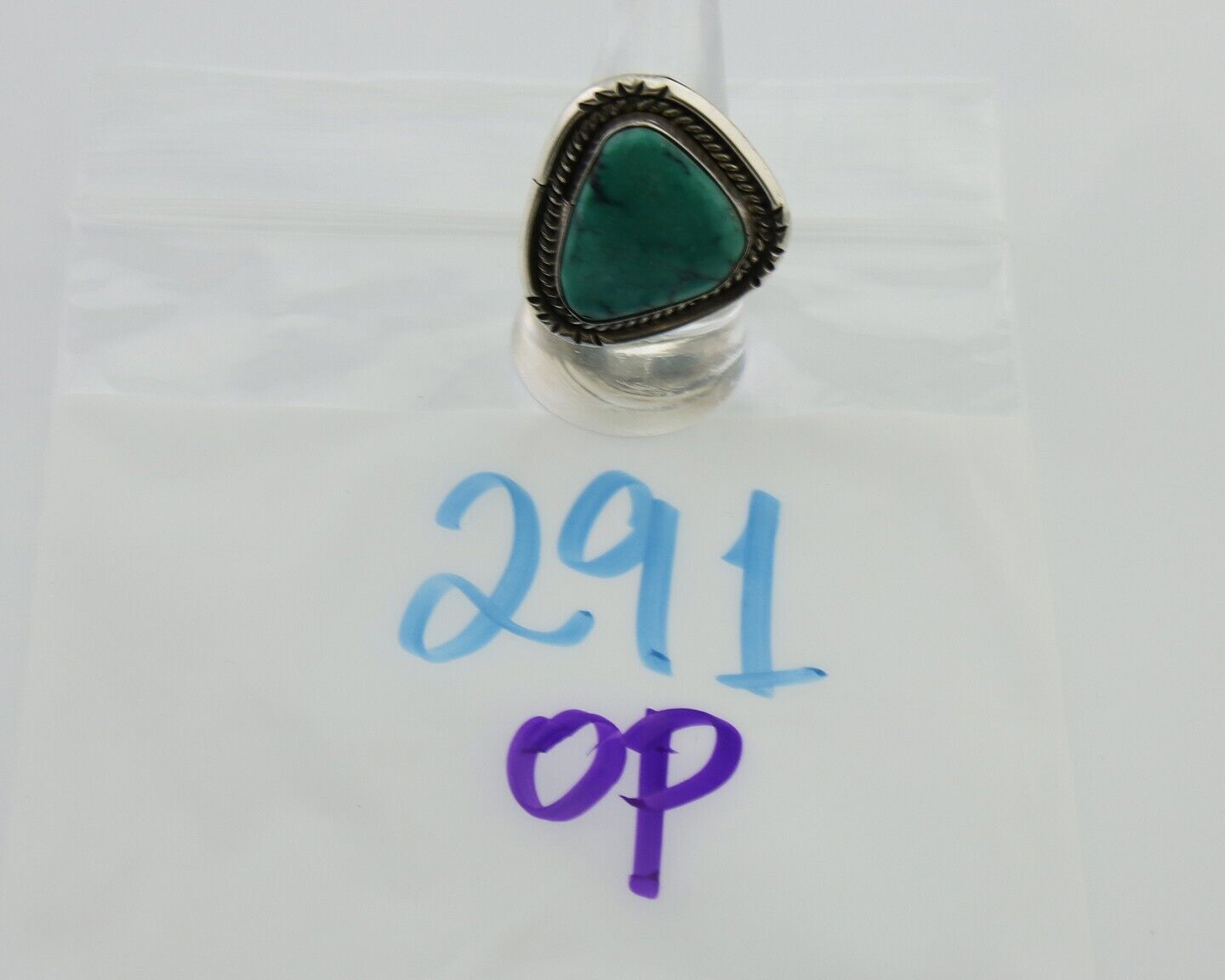 Navajo Handmade Ring 925 Silver Turquoise Native Artist C.80's