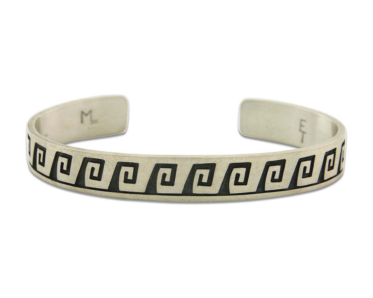 Vintage Hopi Bracelet 925 Silver Signed Effie Tawahongva & ML Authentic
