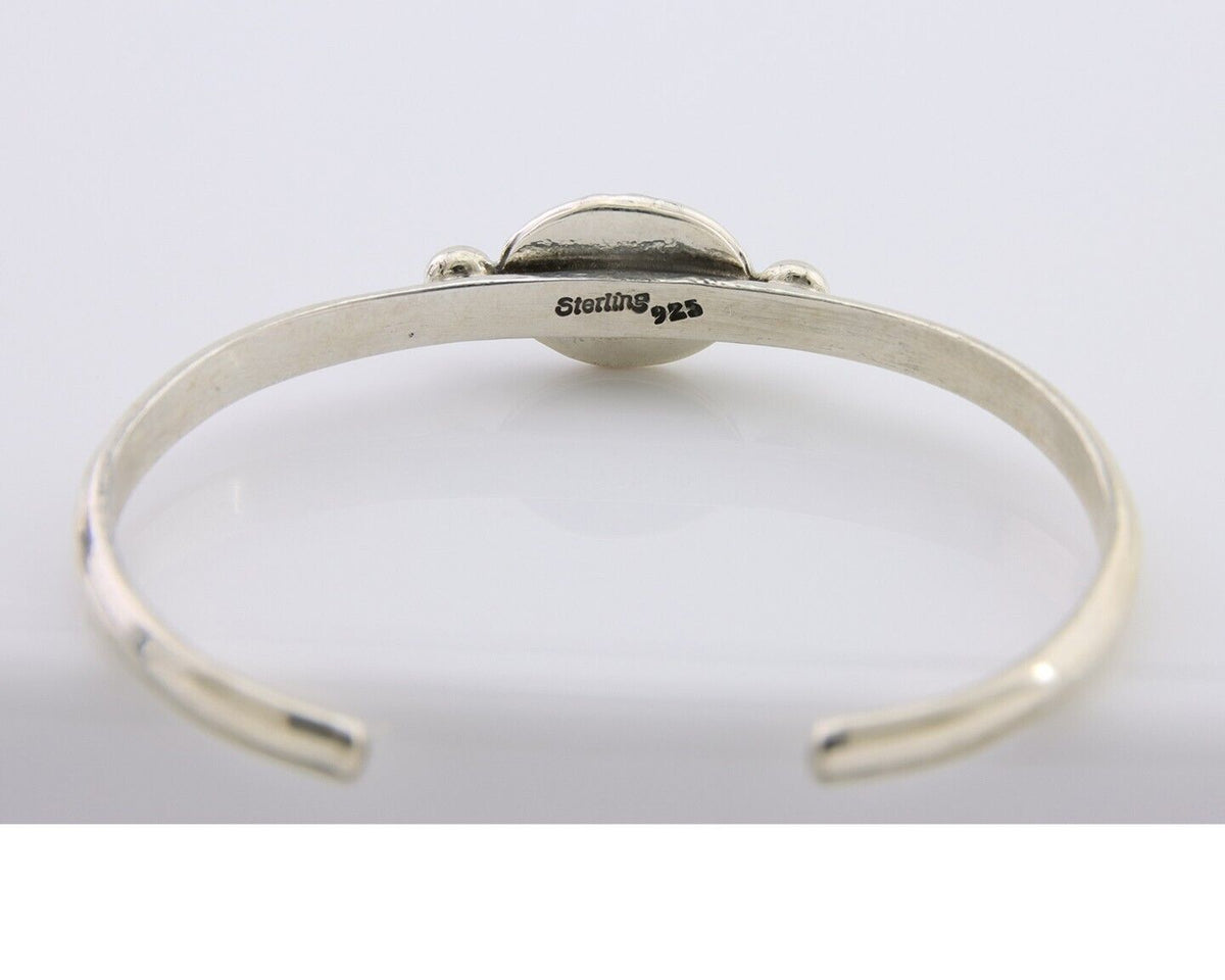 Navajo Bracelet 925 Silver Natural Turquoise Native American Artist C.80's