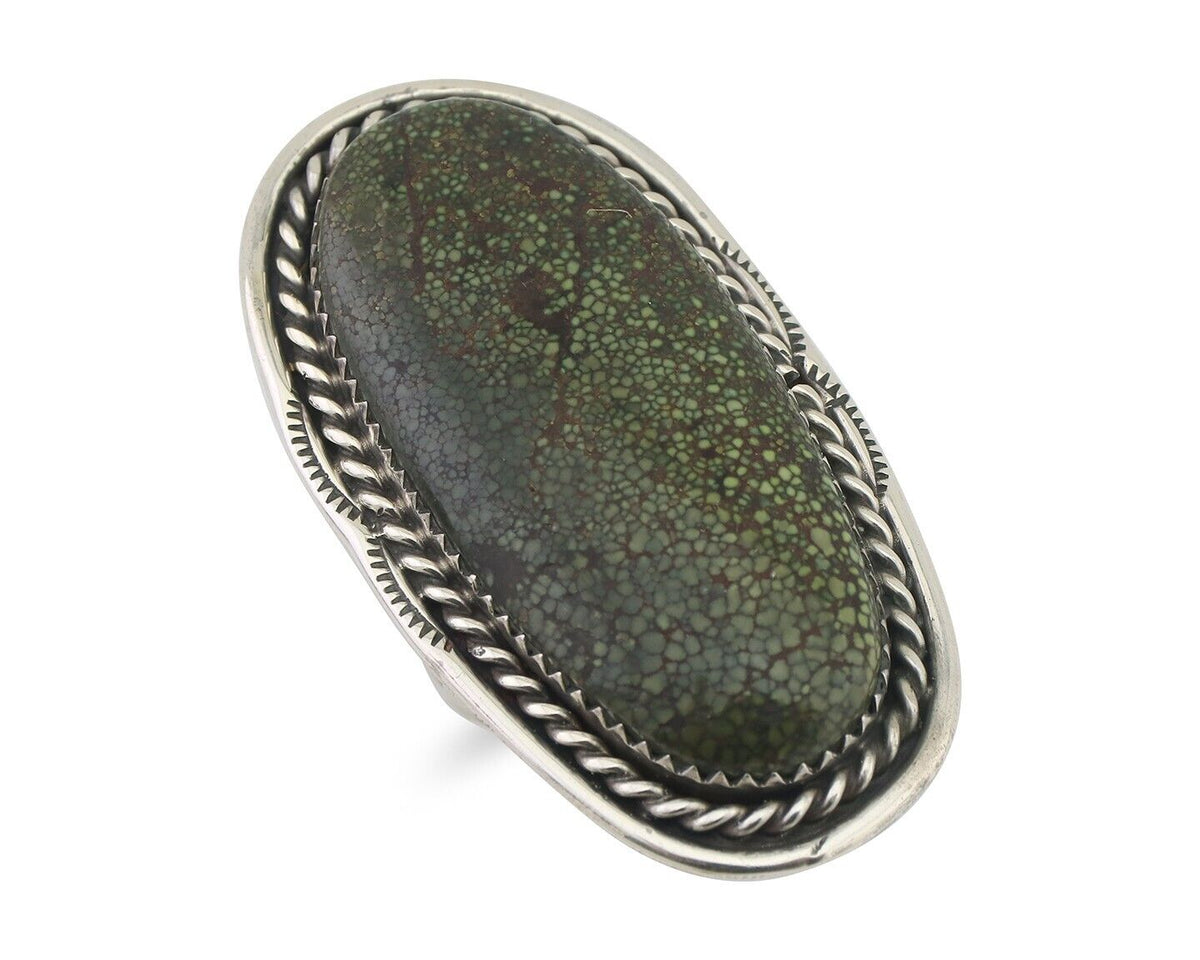 Navajo Ring 925 Silver Natural Turquoise Artist Signed G C.80's