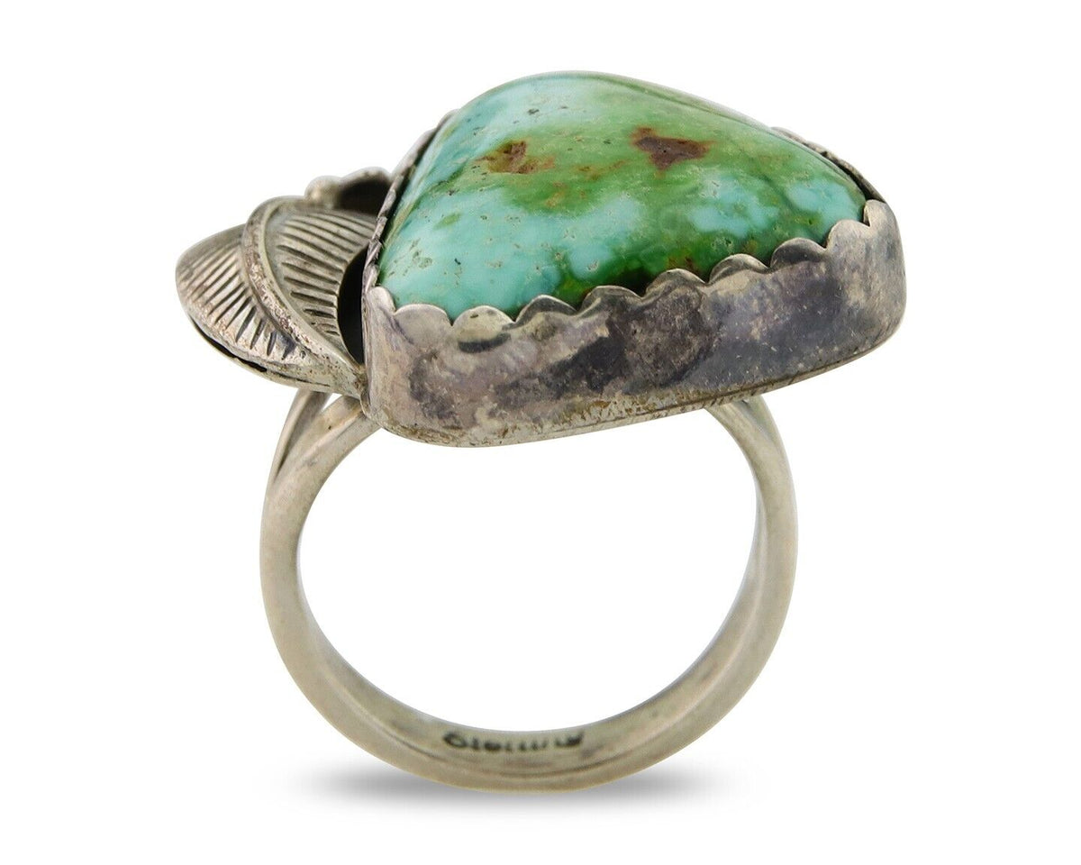Navajo Ring 925 Sterling Royston Turquoise Native American Artist C.80's