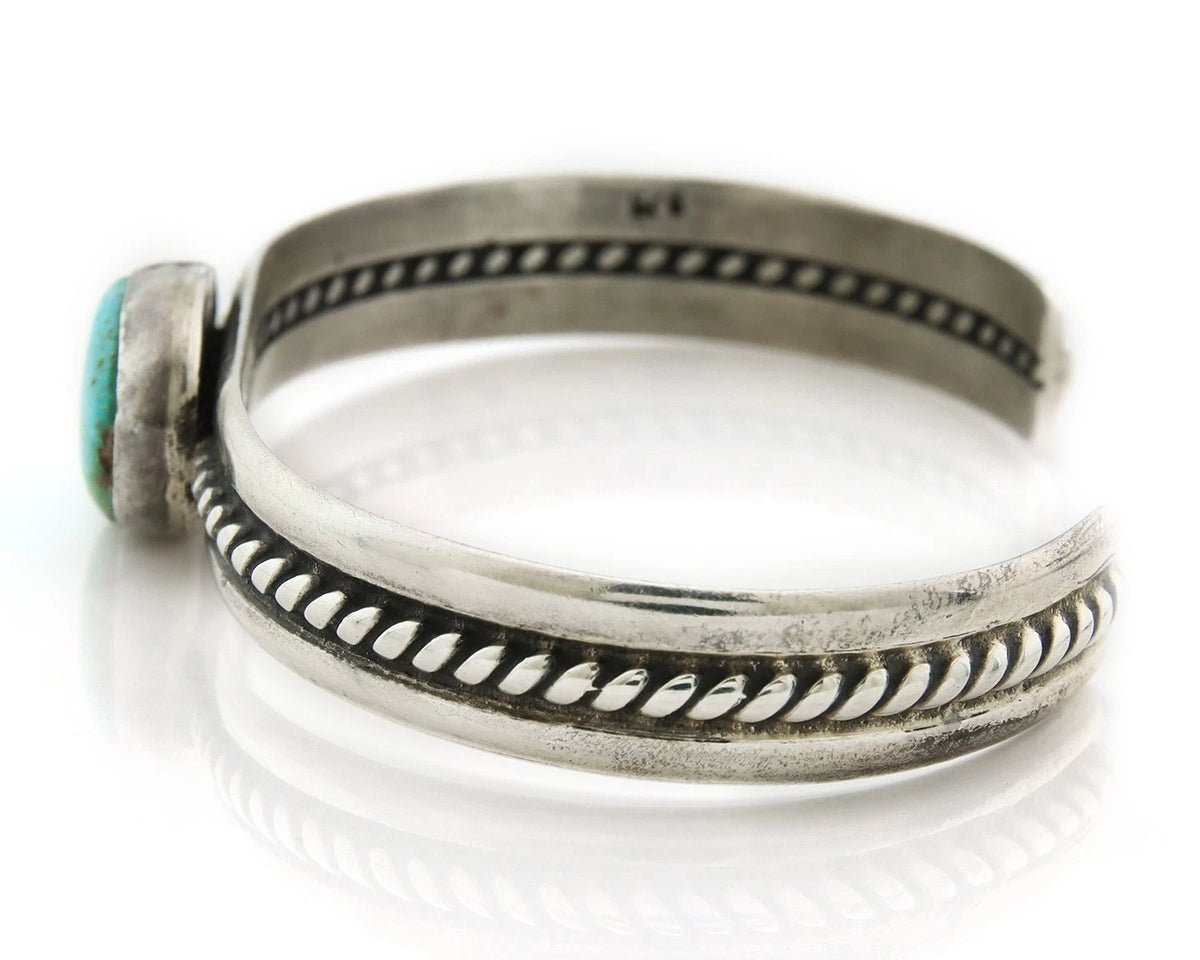 Navajo Cuff Bracelet 925 Sterling Silver Turquoise Vintage Handmade