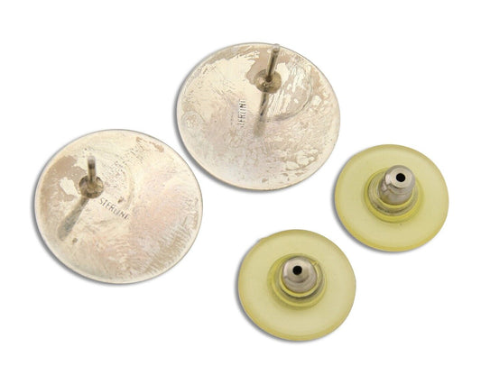 Navajo Earrings 925 Silver Blue Turquoise Native American Artist C.80's