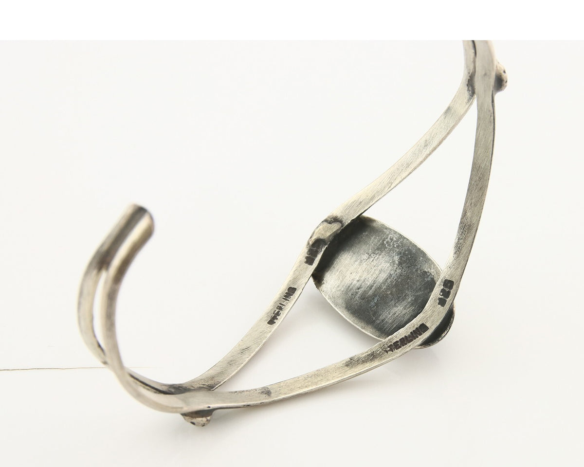 Vintage Navajo Bracelet 925 Silver Blue Turquoise Handmade