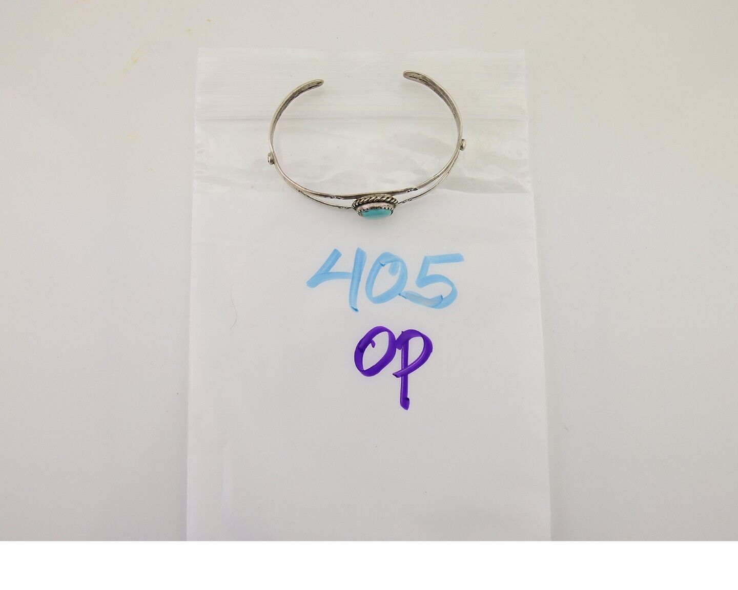 Navajo Hand Stamped Cuff Bracelet Turquoise 925 Silver Native American Artist