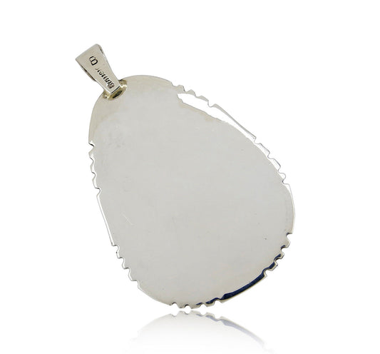 Rare Benjamin Piaso Navajo Artist Work of Art Turquoise .925 Silver Pendant