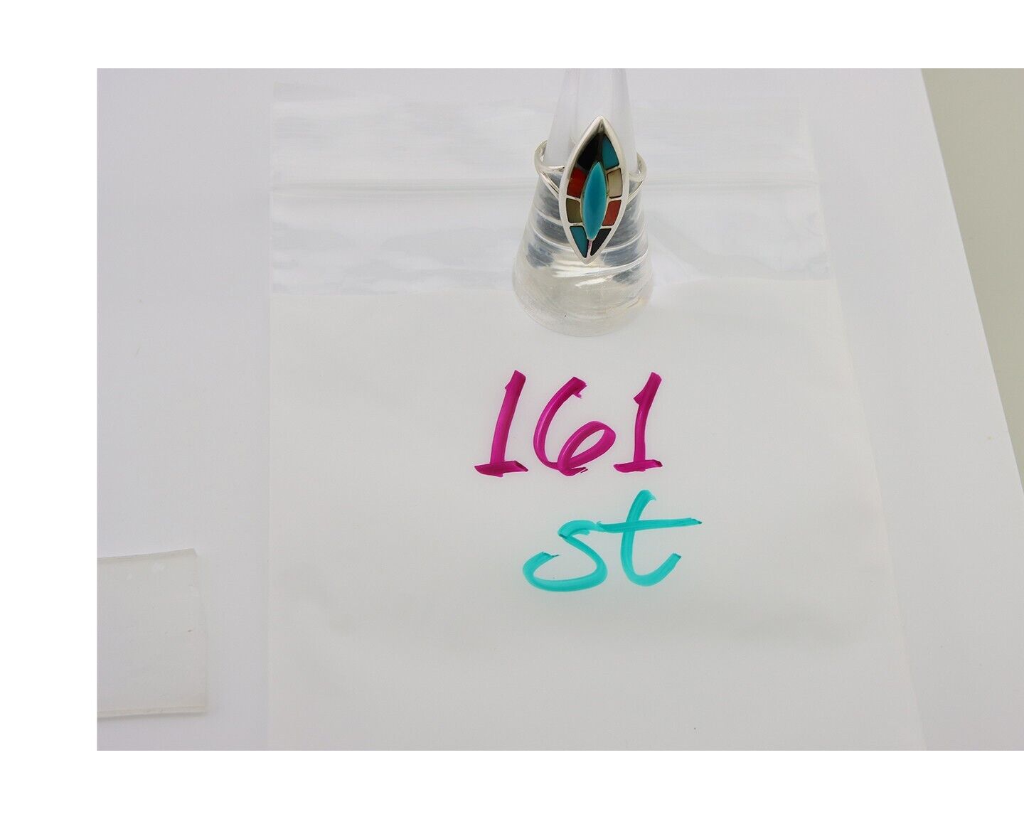 Navajo Ring 925 Silver Turquoise Shell Onyx Spiney Oyster Native Artist C.80's