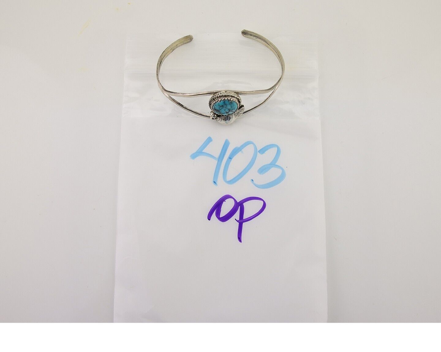 Navajo Hand Stamped Cuff Bracelet Turquoise 925 Silver Native American Artist