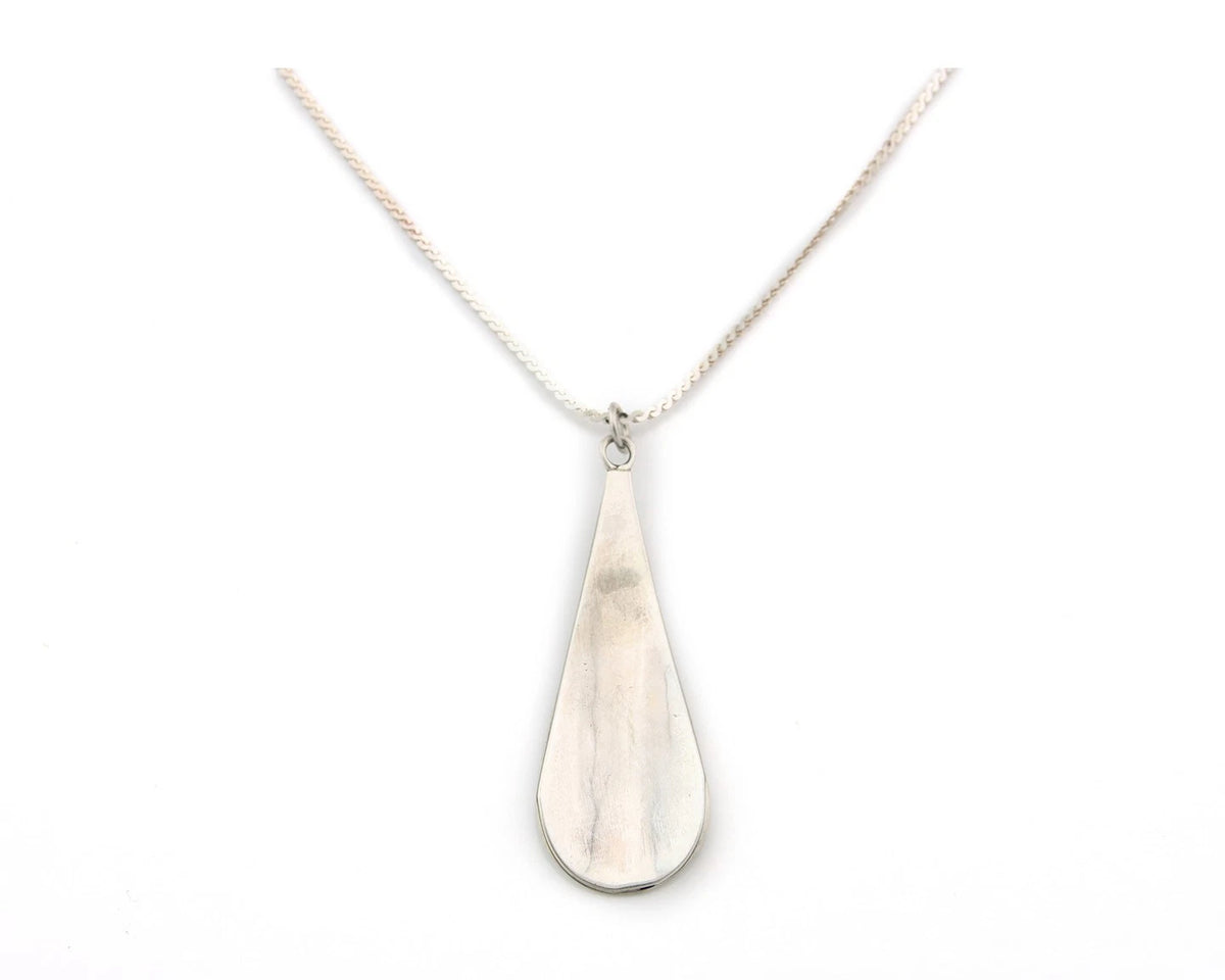 Navajo Necklace Sterling Silver Authentic Inlaid Gemstone Native American