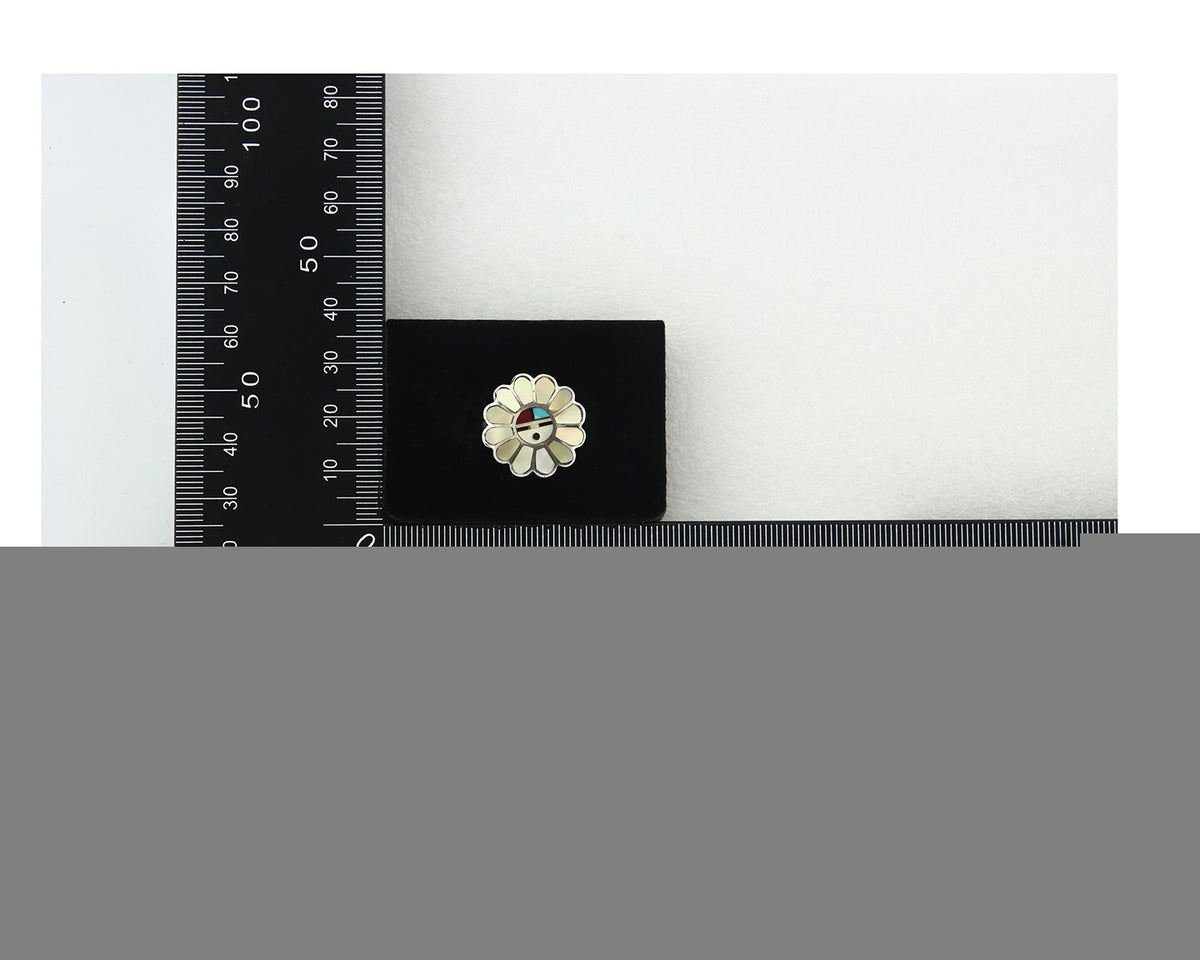 Vintage Zuni Ring 925 Sterling Silver Natural Gemstone Size 6.75
