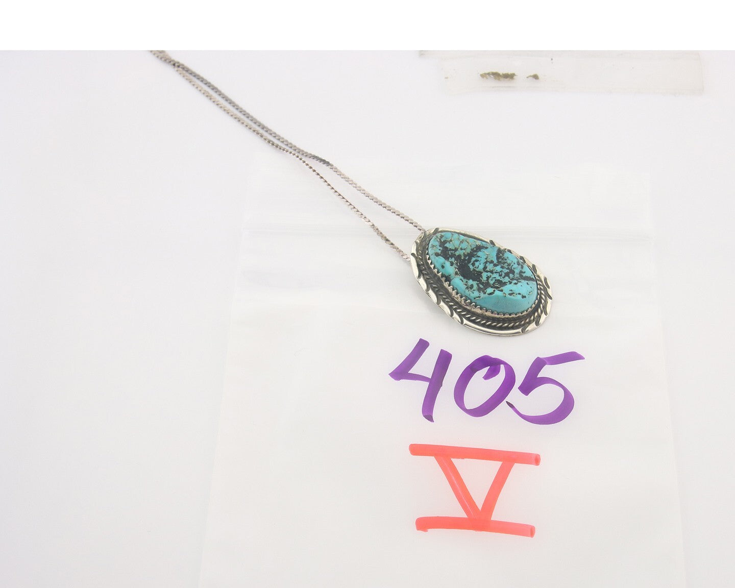 Navajo Sterling silver Necklace Turquosie Authentic Vintage Native American