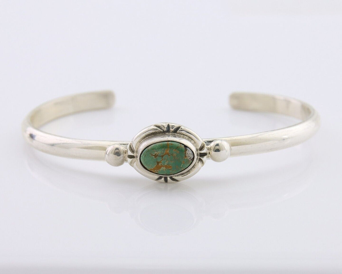 Navajo Bracelet 925 Silver Natural Turquoise Native American Artist C.80's
