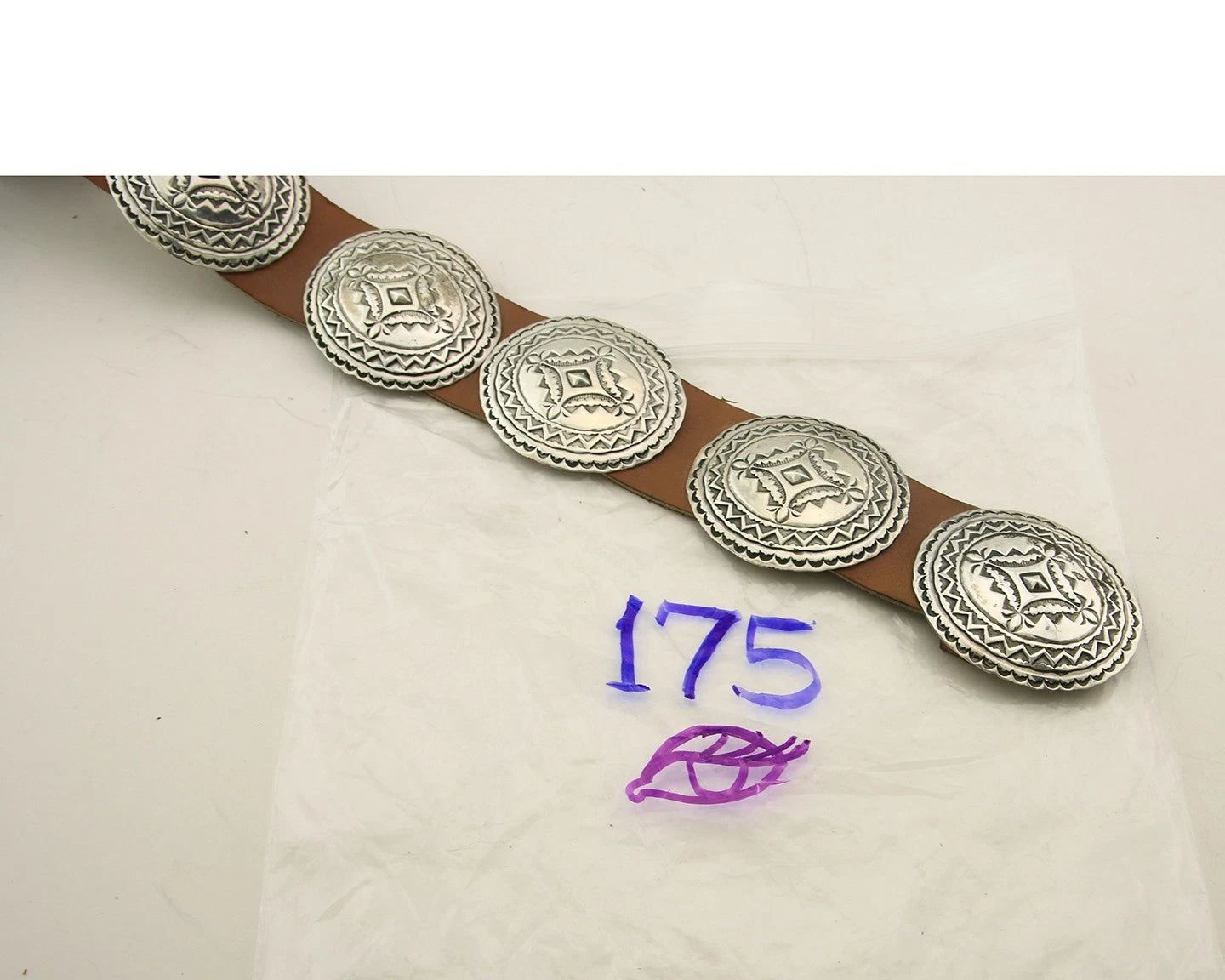 Navajo Concho Belt Sterling Silver Handmade Vintage