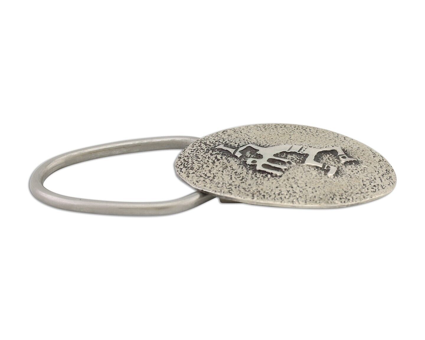 Navajo Kokopelli Key Chain .925 Silver Handmade Artist Signed Richard Begay C80s