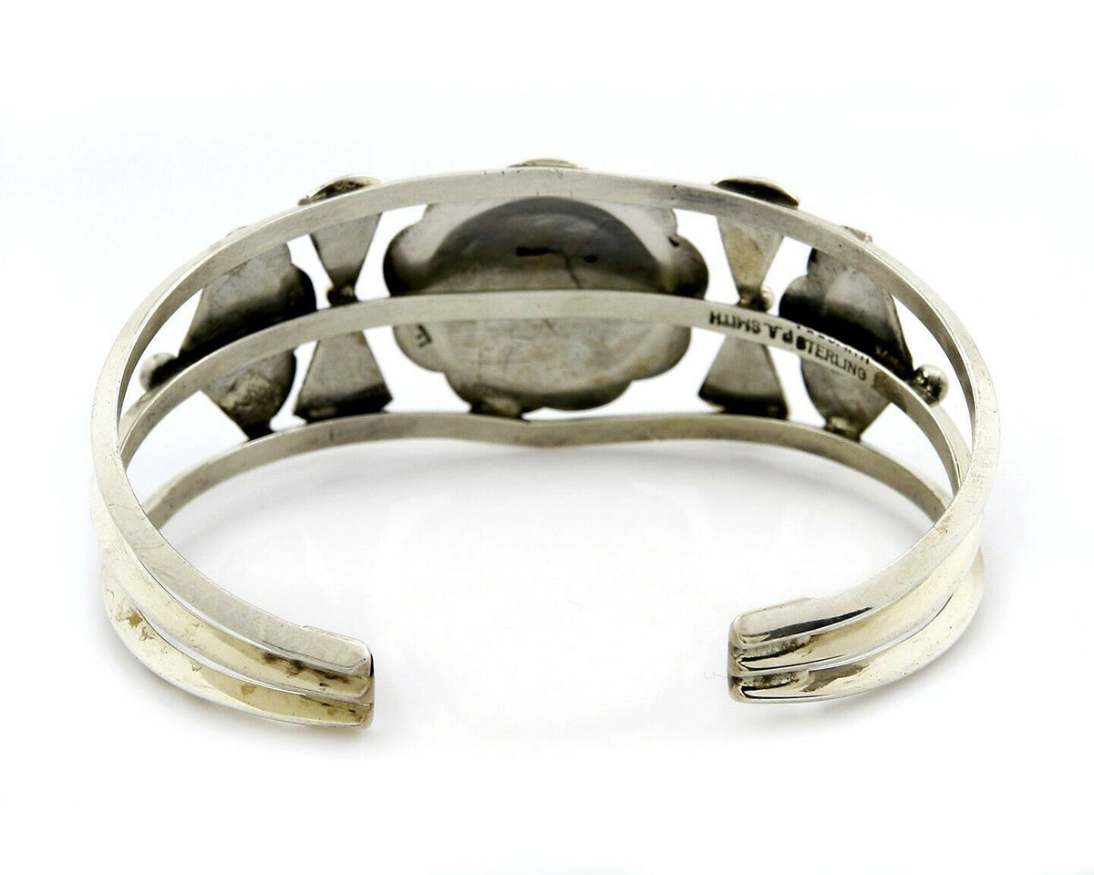 VTG Navajo Indian Artist Pricilla Apacheto Handmade .925 Silver Cuff