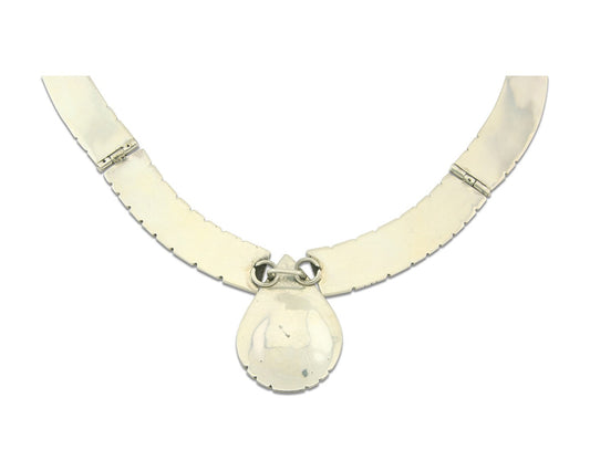 Vintage Navajo Necklace 925 Silver Natural Onyx Artist Signed ATP