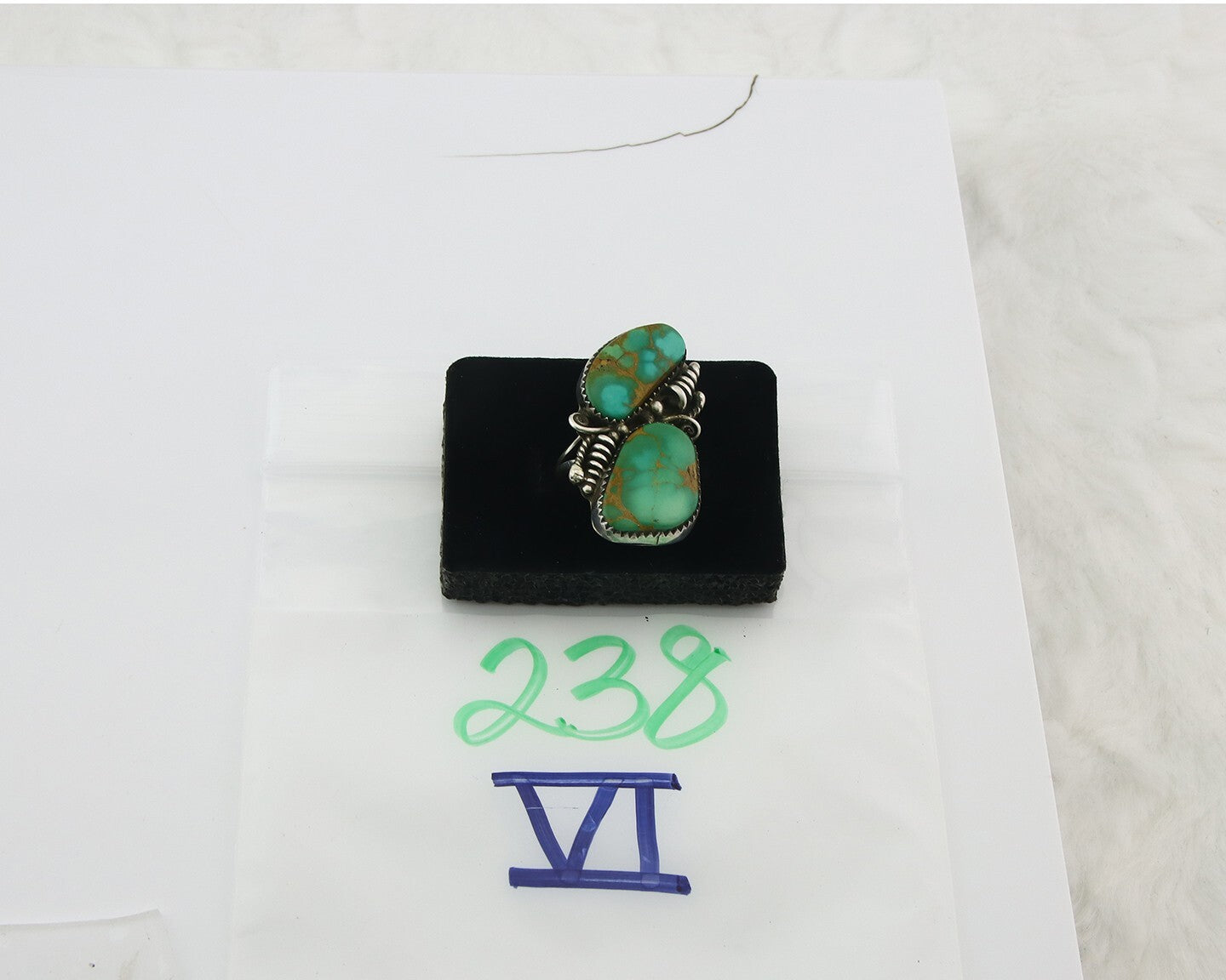 Vintage Navajo Ring 925 Sterling Silver Authentic Royston Turquoise Size 6.5