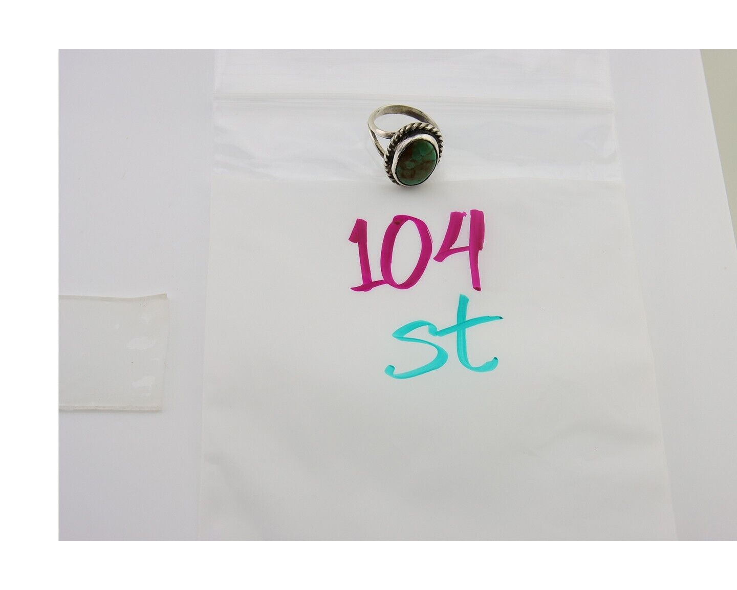 Navajo Ring 925 Sterling Silver Natural Turquoise Native American Artist C.80's