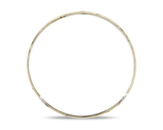 Navajo Bangle Bracelet 925 Silver Hand Stamped Twist Native American Artist C80s