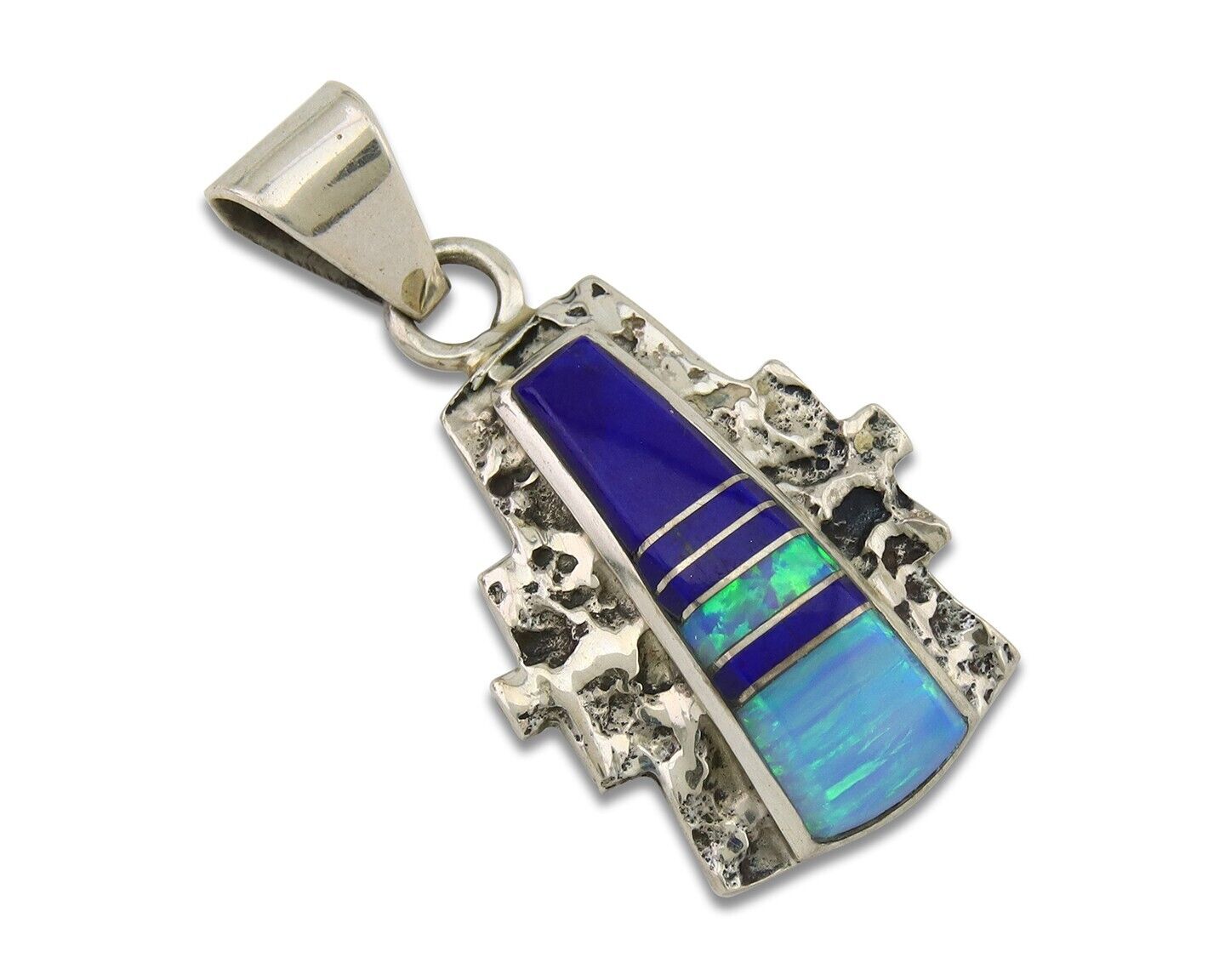 SILVER925　ILoveArizona♡ILoveNavajo♡ Navajo Pendant 925 Silver Natural Gemstone Handmade Native