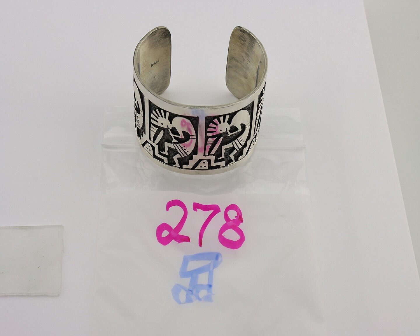 Navajo Kokopelli Bracelet 925 Silver Native American Artist Handmade C.80's