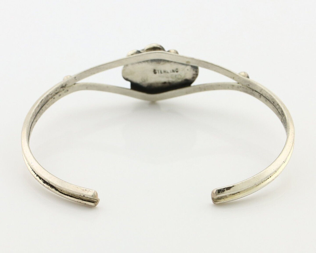 Navajo Handmade Bracelet 925 Silver Natural Blue Turquoise Native American C80s