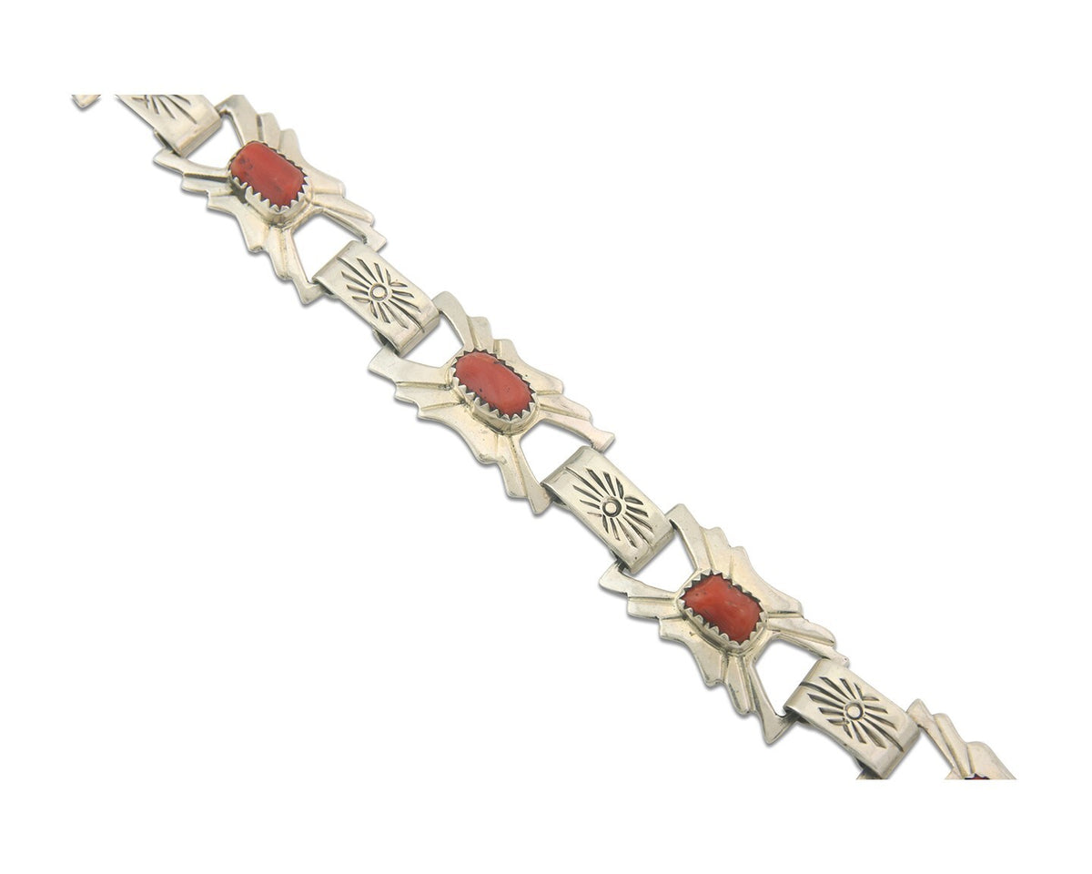 Vintage Navajo Bracelet 925 Silver Handmade Authentic Traditional Signed DM