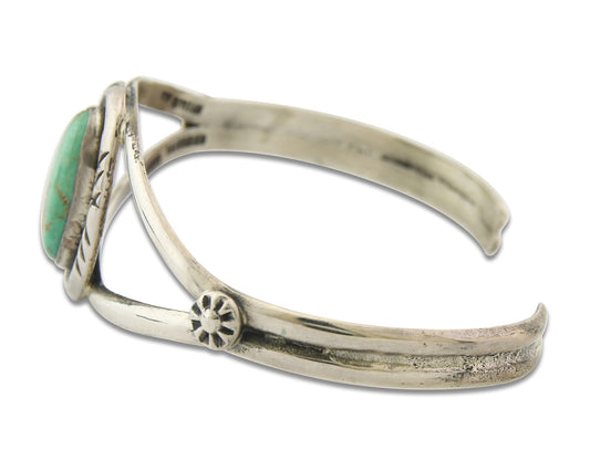 Vintage Navajo Bracelet 925 Silver Turquoise Traditional Handmade Authentic
