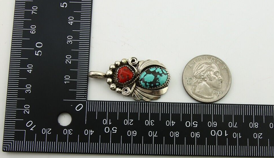 Navajo Necklace 925 Silver Spiderweb Turquoise Artist Signed Justin Morris C80s