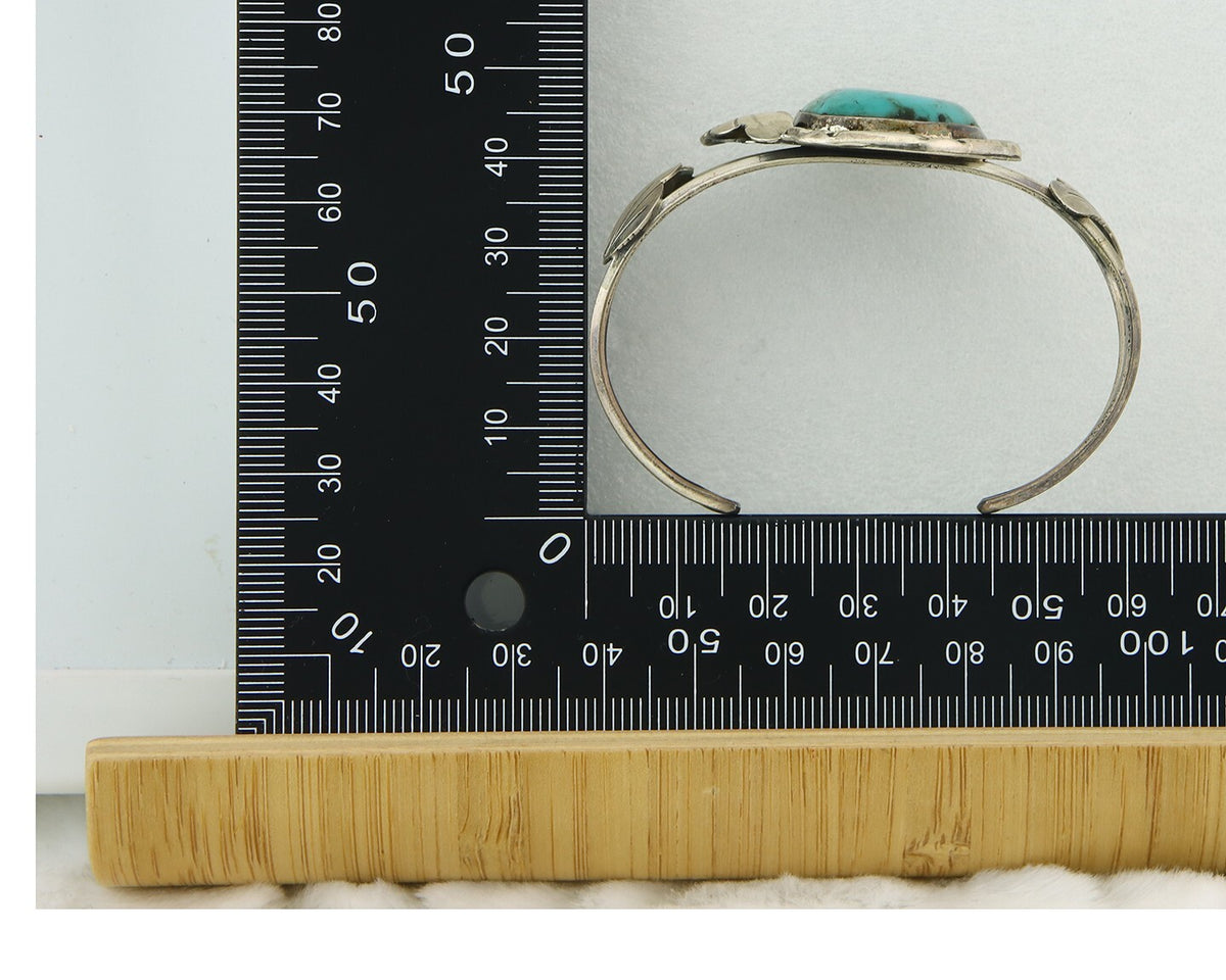Vintage Navajo Bracelet 925 Silver Turquoise Handmade Authentic Signed AE